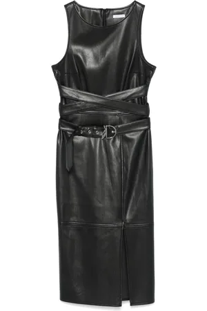 Patrizia Pepe Faux-leather midi dress