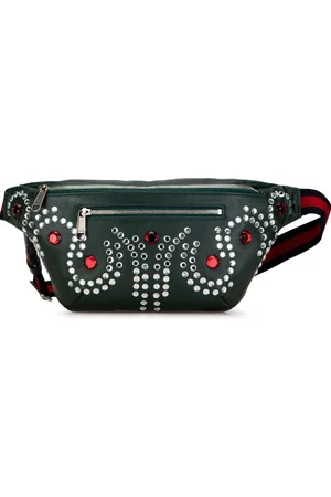 Gucci 2000-2015 Crystal Embellished Web belt bag