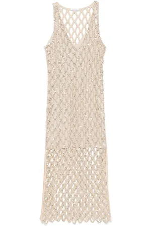 Patrizia Pepe Jewelled mesh gown