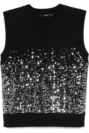 SEVENTY BY SERGIO TEGON Sequin-embellished sleeveless sweater