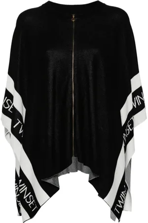 Twin-Set Logo-jacquard poncho