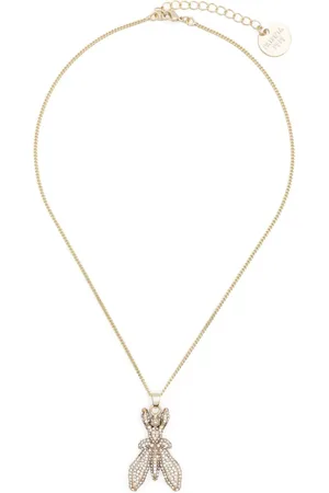 Patrizia Pepe Rhinestone-embellished Fly necklace