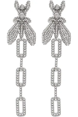 Patrizia Pepe Fly rhinestone-embellished earrings