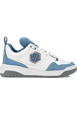 Philipp Plein Mix Crystal low-top leather sneakers