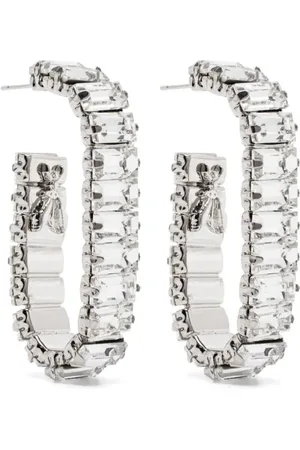 Patrizia Pepe Rhinestone-embellished hoop earrings