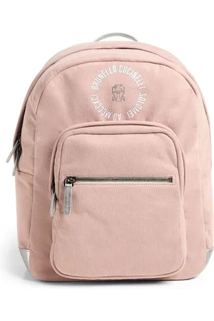 Brunello Cucinelli Logo-print panelled backpack