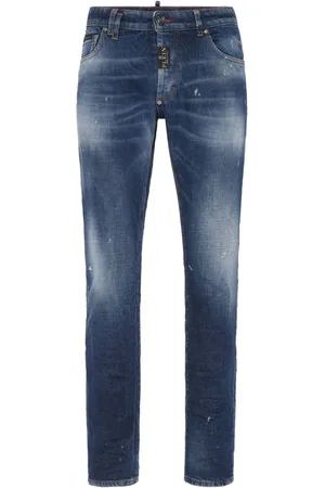 Philipp Plein Super-straight cut denim jeans