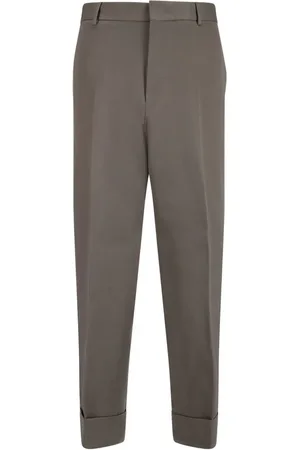 PT Torino Creased cotton tailored trousers