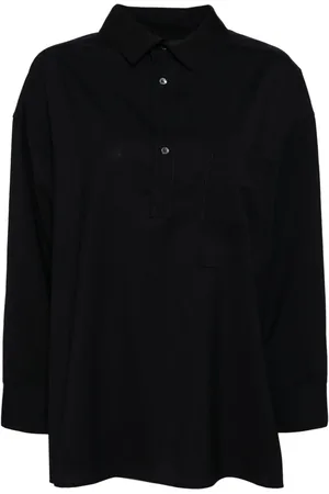 DARKPARK Button-up wool polo top