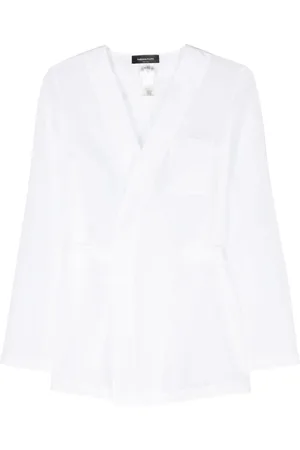 Fabiana Filippi V-neck muslin wrap jacket