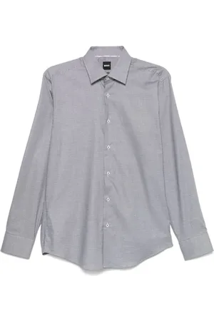 HUGO BOSS Dogtooth-pattern shirt