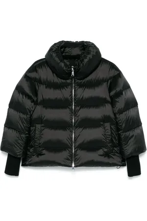 add Ribbed-cuffs puffer jacket