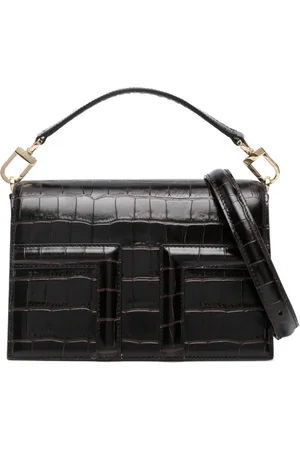 Totême T-Flap crocodile-embossed mini bag