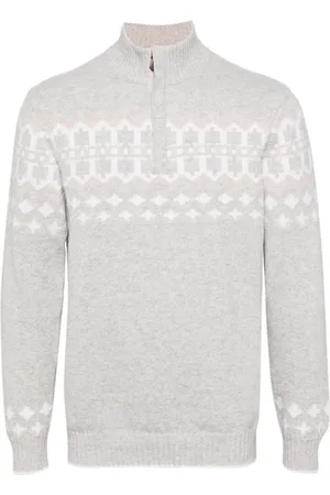 N.PEAL Jacquard cashmere jumper