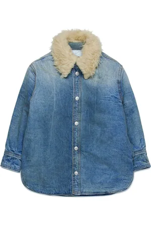 Maison Margiela Faux-fur collar denim jacket