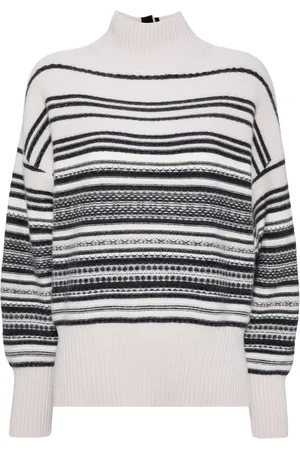 N.PEAL Striped cashmere jumper
