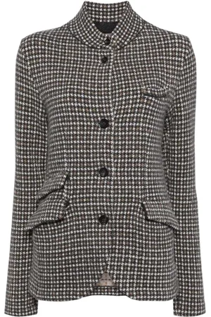 N.PEAL Pied-de-poule effect cashmere jacket