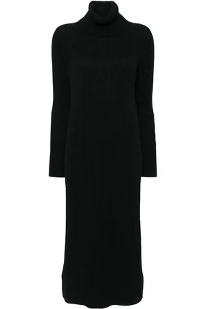 N.PEAL Cable-knitted cashmere dress