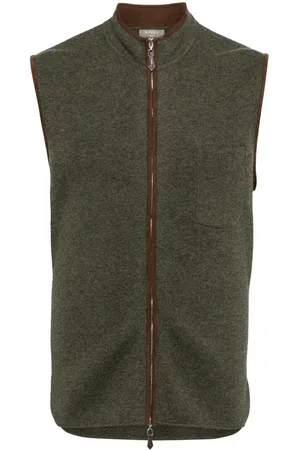 N.PEAL Shaftsbury suede-trim gilet