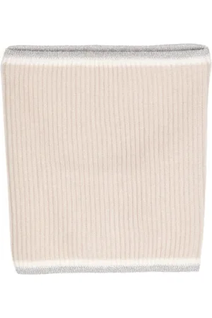 N.PEAL Sparkle trim ribbed snood