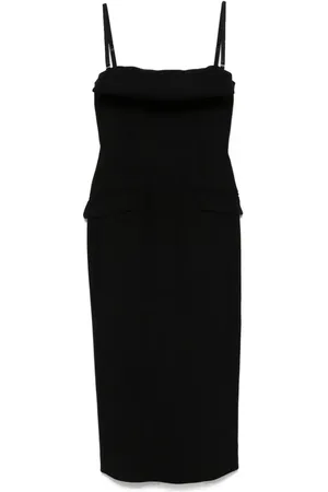 Sportmax Folded-edge midi dress