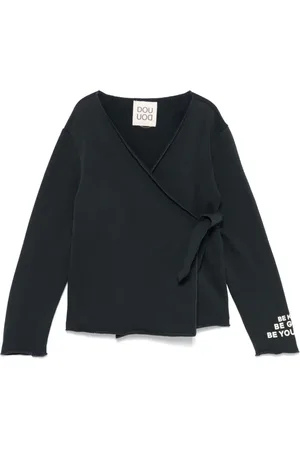 DOUUOD KIDS Wrap-design sweatshirt