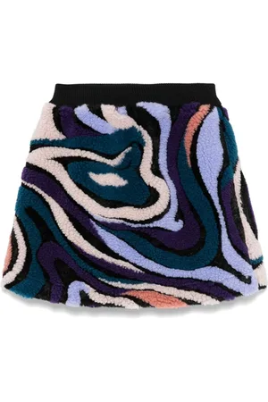 PUCCI Junior Faux-shearling skirt