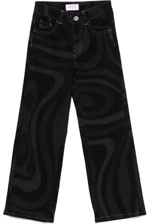 PUCCI Junior Marmo-print jeans