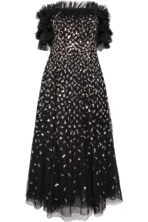 Needle & Thread Autumn Leaves Off-Shoulder Ballerina dress