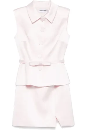 Self-Portrait Tailored satin mini dress