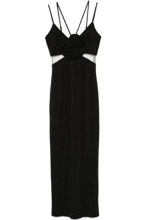 NISSA Floral-appliqué gown