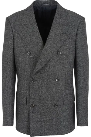 Emporio Armani Mélange double-breasted blazer
