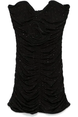 NISSA Floral-appliqué mini dress
