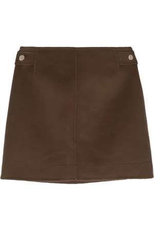 Sandro A-line wool miniskirt