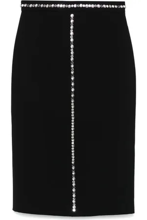 Nº21 Glass crystal-detail mini skirt