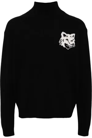 Maison Kitsuné Fox head intarsia jumper