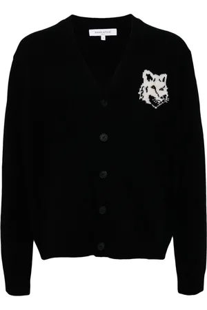 Maison Kitsuné Fox head intarsia comfort cardigan