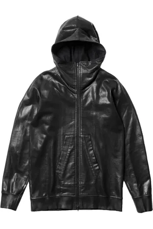 JULIUS Coated finish hooded jacket