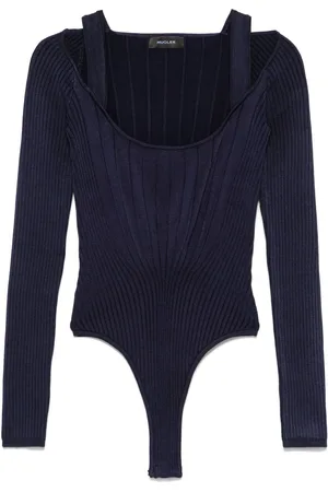 MUGLER Scoop-neck bodysuit