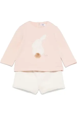 Il gufo Bunny-motif short set