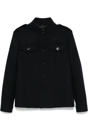 Tom Ford Felted stand-up collar overshirt