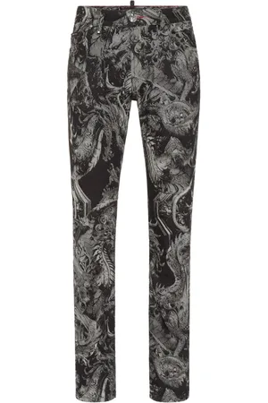 Philipp Plein Dragon Skull straight-cut jeans