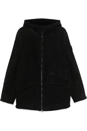 Stone Island Hooded suede jacket