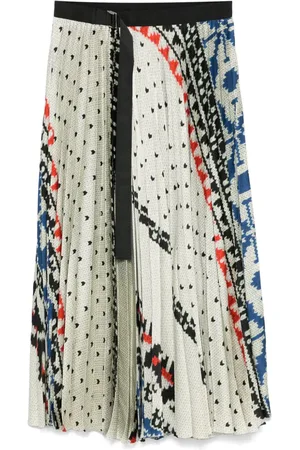 SACAI Pleated wrap midi skirt