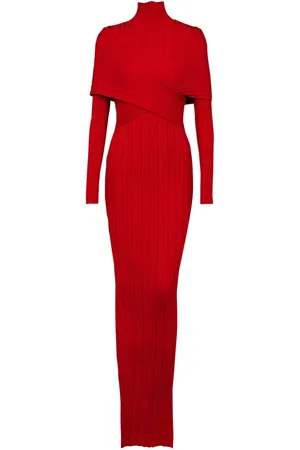 Balmain Pleated knit dress