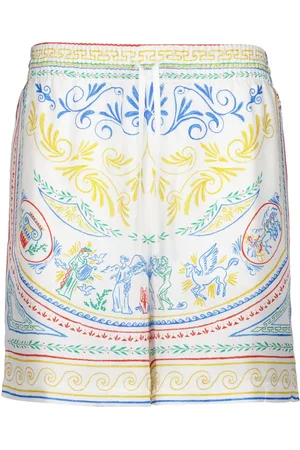 Casablanca La Déesse du Stade silk shorts