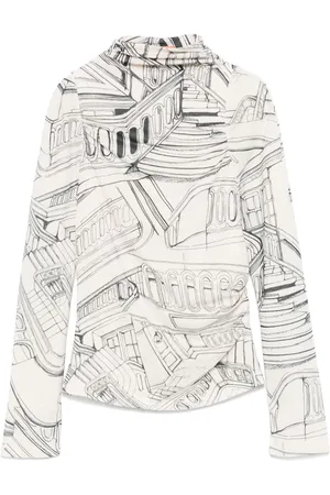 STINE GOYA Ruched-detail top