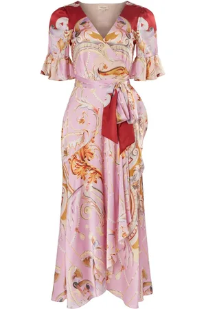 TEMPERLEY LONDON Carline-print wrap dress