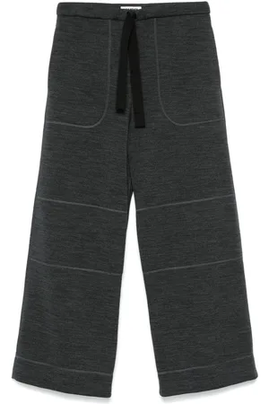 Jil Sander Mélange-effect track trousers
