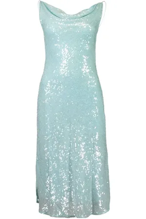 LAPOINTE Sequined cowl-neck midi dress